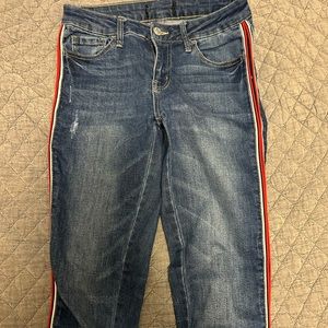 Jeans with red detail